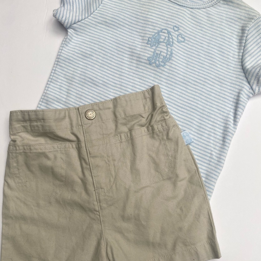 Covington Baby Tee with Blue Stripes